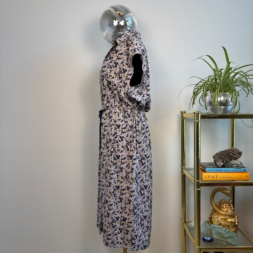 REI Co-op Sun Up Shirt Dress Grey Lilac Floral UPF 50 Medium Gorpcore Outdoor - Picture 14 of 16